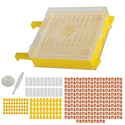 Queen Bee Rearing Kit, Durable Plastic Grafting Tool Set for Beekeeping, Complete System with Cell Cups and Marking Tools for Hive Management