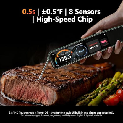 AWLKIM Smart Meat Thermometer 0.5s Instant Read Touchscreen