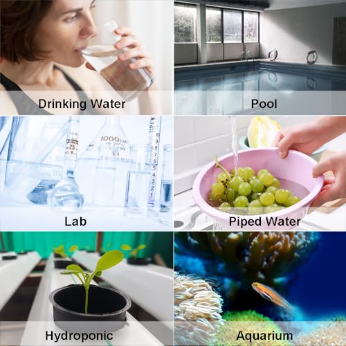 KETOTEK Digital PH Meter for Water, PH Pen Meter with ATC, PH Tester with 0.00-16.00ph Measure Range for Drinking Water, Hydroponic, Aquarium, Swimming Pool, Accuracy ±0.01pH