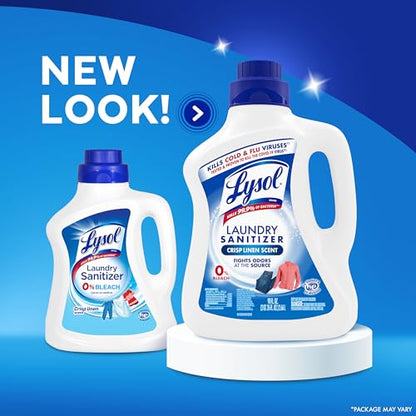 Lysol Laundry Sanitizer Additive, Bacteria-Causing Laundry Odor Eliminator, Detergent Additive, Crisp Linen, 90oz - size: 90 Fl Oz (Pack of 1)