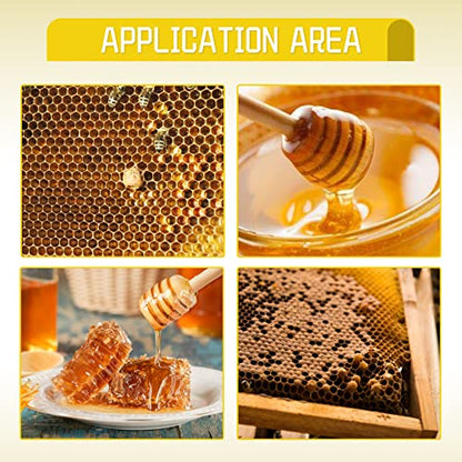 30Pcs Natural Beeswax Foundation Sheets, Stable Placement & Easy Installation Honeycomb Wax Sheets, Multi-Material Compatible Beehive Wax Sheets for Beekeeping & DIY Candle Making