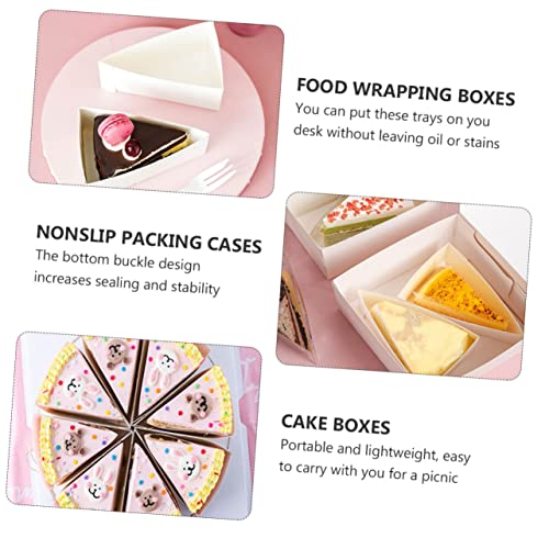 STOBAZA Dessert Storage Boxes 20 Pack Paper Cake Boxes Nonslip Base Ideal for Cheese Cake