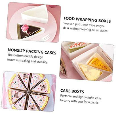 STOBAZA Dessert Storage Boxes 20 Pack Paper Cake Boxes Nonslip Base Ideal for Cheese Cake