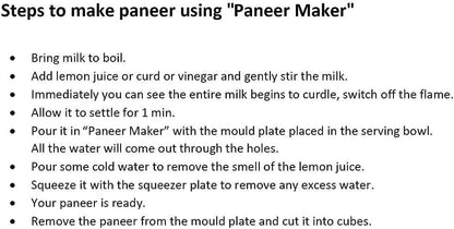 Stainless Steel Square Shape Paneer/Tofu/Cheese Maker/Mould Machine Hard Presse Mold KIt For Paneer/Cheese Making (350ml)