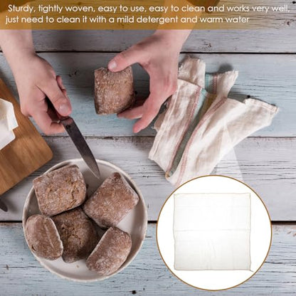 Beaupretty 6pcs Pure Cotton Cheesecloth Kitchen Filter Cloth for Tofu Straining and Draining, 40x40cm Reusable Food Strainer Fabric for Cooking and Homemade Tofu