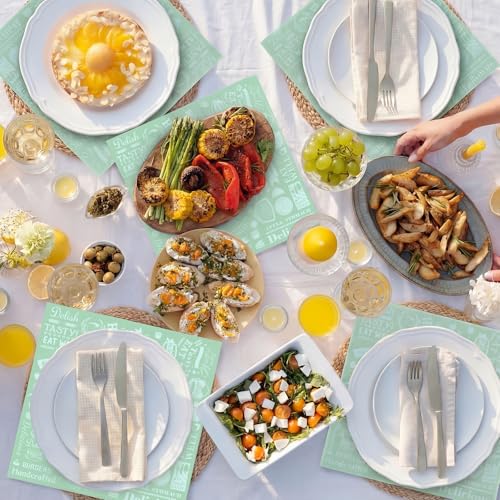 Outus 600 Pcs 12 x 12 Inch Deli Wax Paper Sheets Grease Resistant Tray Basket Liners Newsprint Paper Water and Grease Proof Sandwich Wrapping Square Hot Dog Wrapper for Food Baking (Sage Color) - color: Sage Color
