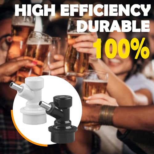 PERA Ball Lock Quick Disconnect Set (5pairs) Brand Ball Lock Gas and liquid Disconnect 1/4 Barb Cornelius Keg Ball Lock Corny Keg Parts Ball Lock Keg Fittings for Homebrew keg kegging