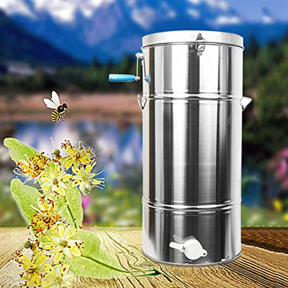 Honey Machine,Stainless Steel Thickening Honey Machine,Manual Honey Extractor Separator,Beekeeping Tools Bee Machine,Honey Centrifuge Equipment 70cm*35cm
