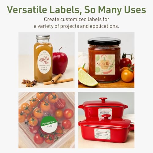 Avery Dissolvable Round Labels, Sure Feed Technology, 2.25" Diameter, Matte White, Print-to-The-Edge, Laser/Inkjet Printable, 60 Labels Total - style: 60 labels