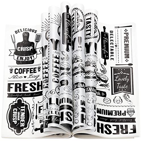160 Pcs Newsprint Wax Paper Sheets, Newspaper Theme Food Wrap Papers for Sandwiches, Deli Wraps, Waterproof Oil-proof Picnic Basket Liners - color: Newspaper