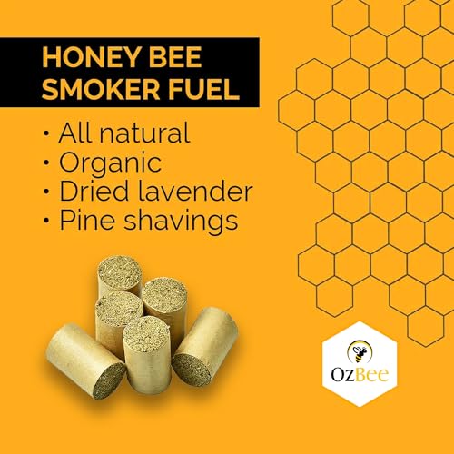OZBEE Smoker Fuel Pellets | Natural Beekeeping Smoker Pellets Premium Eco-Friendly Bee Hive Smoker Fuel for Beekeeping Supplies | 108 Pcs - 54 Pcs Per Pack