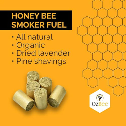 OZBEE Smoker Fuel Pellets | Natural Beekeeping Smoker Pellets Premium Eco-Friendly Bee Hive Smoker Fuel for Beekeeping Supplies | 108 Pcs - 54 Pcs Per Pack
