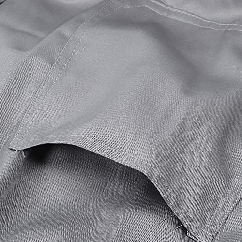 Grey One Piece Beekeeping Suit with Double Zippers Made of Polyester Cotton Blend Providing Full Body Protection with a 16.5in Hood L XL XXL for Both Professional Amateur B
