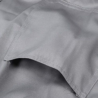 Grey One Piece Beekeeping Suit with Double Zippers Made of Polyester Cotton Blend Providing Full Body Protection with a 16.5in Hood L XL XXL for Both Professional Amateur B
