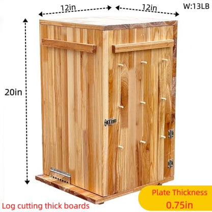 Beehive Box Kit, Pine Wood Integrated Vertical Beeswax Coated Beehive, Without Nest Frame, with Metal Hive Entrance (Natural Wood Color, Integrated Vertical Beehive) - color: Wooden version, size: Integrated Vertical Beehive