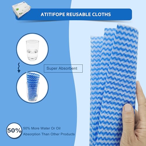 Reusable Cleaning Cloths,50 Count,Thickened Heavy Duty Wipes | Kitchen,Bathroom,Car-Multi-purpose Cleaning Towels - style: 50 Count (Pack of 1)