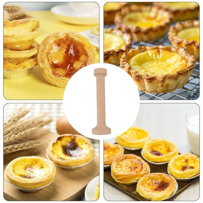 Wooden Tart Tamper,Double Side Pastry Dough Egg Tarts Pastry Tools DIY Cake Pastry Tools for Making Egg Tart, Pasta, Cheesecakes Dessert Kitchen Baking Tools (Model 2) - color: Model 2