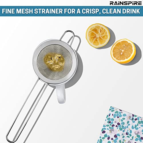 Upgraded 3.3" 304 Stainless Steel Fine Mesh Strainers for Kitchen, Cocktail Strainer Tea Coffee Juice Strainer Food Strainer Mini Sieve Strainer, Silver - color: Silver