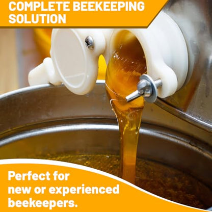 witbee 2 Pack 5 Gallon Honey Bucket with Leak-Proof Gate & Airtight Lid – Complete Beekeeping Starter Kit for Efficient Honey Harvesting, Extracting, and Bottling - size: 2 Pack