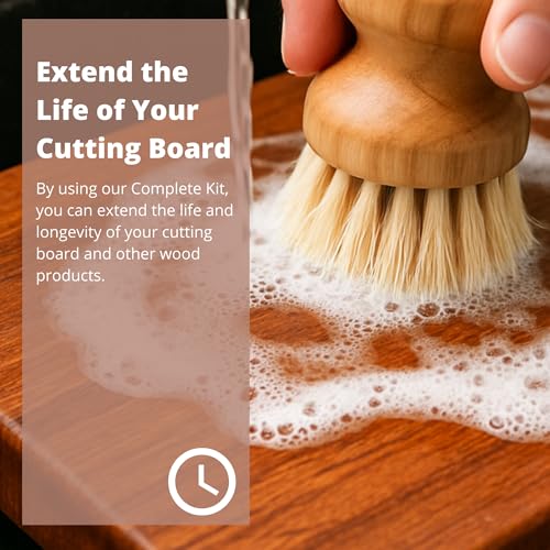 The Block & Board Company Specialist Chopping Board Complete Kit Food Grade Soap, Wax & Oil | Cleans, Nourishes, Seals & Protects Wood, Butcher Blocks, Countertops & Utensils | 3 Piece Set - size: Complete Kit