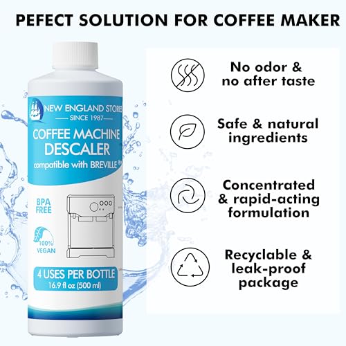 8 Uses Breville Compatible Descaling Solution, 2 Years Descaler Kit Come with 8 Cleaning Tablets, Maintenance Kit Specially Designed to Clean Breville Machines (4 Use Each Bottle, 2 Bottles) - style: Descaling Solution for Breville