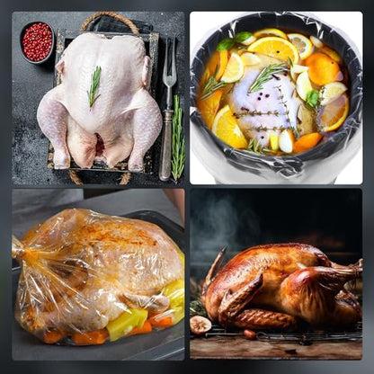 5 Gallon Bucket Liner Bags, 4Mil 12pcs 22x27.5 inches(Excluding Bucket), Turkey Brine Bag Food Grade Bags for Marinading and Brining, BPA Free, Extra Heavy Duty Leak Proof, Great for Food Storage