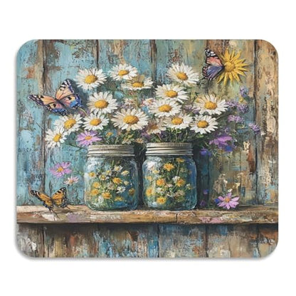 Butterfly Jars Dish Drying Mat for Kitchen Counter Highly Absorbent Coffee Maker Mat Heat Resistant Dish Rack Pad for Racks Sink Draining Utensils 19.7" x 15.7" - size: 19.7x15.7inch