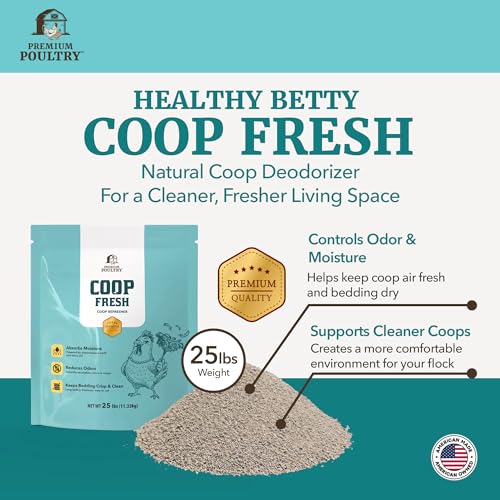 2 Pack Coop Fresh Chicken Coop Deodorizer & Coop Refresher, 25 lb, Natural Odor Eliminator w/ Food Grade Diatomaceous Earth, Moisture Absorber, Fly Control Support & Deep Litter Bedding Treatment