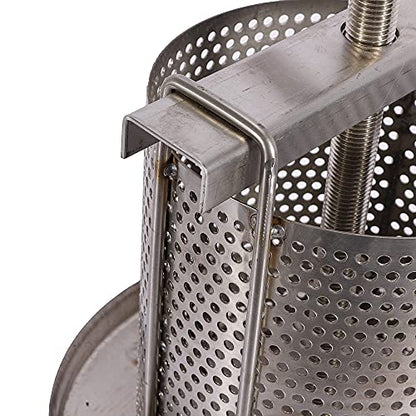 LOYALHEARTDY Honey Press Extractor Stainless Steel Household Manual Honey Press Wax Press Paraffin Machine Press Beekeeping Tool for Wine Honey and Juice Making