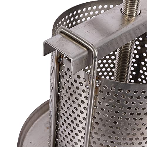 Honey Press Extractor Stainless Steel Beekeeping Honey Wax Presser Manual Honey Press Wax Machine Press Beekeeping Tool Household Diameter 24cm/9.45inch