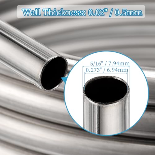 Vigorous Wort Chiller, 5/16" x 50 Ft Food Grade 304 Stainless Steel Coil, Water Chiller for Ice Bath Beer Brewing Tubing Coil, Stainless Steel Immersion Chiller - size: 5/16" x 50 Ft Wort Chiller