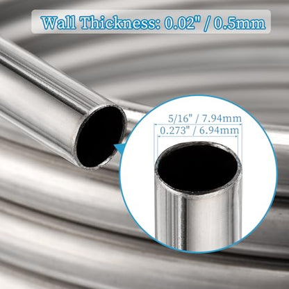 Vigorous Wort Chiller, 5/16" x 50 Ft Food Grade 304 Stainless Steel Coil, Water Chiller for Ice Bath Beer Brewing Tubing Coil, Stainless Steel Immersion Chiller - size: 5/16" x 50 Ft Wort Chiller