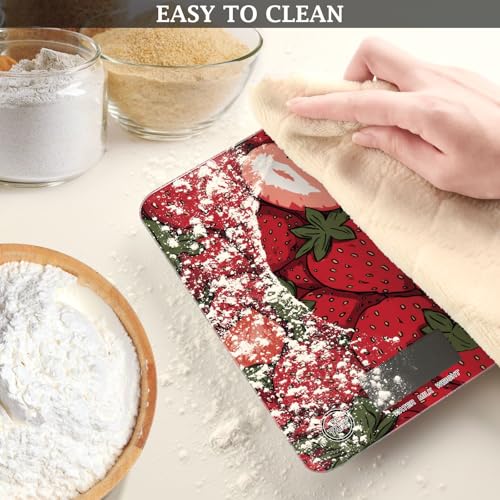 Food Scale Kitchen Scale for Baking Cooking Digital Food Weighing Measuring Scale Small Waterproof Electric Food Scale Cartoon Red Strawberry - color: Cartoon Red Strawberry