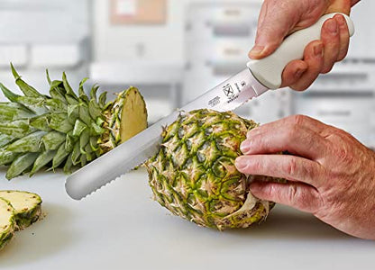 Mercer Culinary Ultimate White 10" Wavy Edge Slicer Knife - style: Wavy Edge Slicer Knife 10 Inch