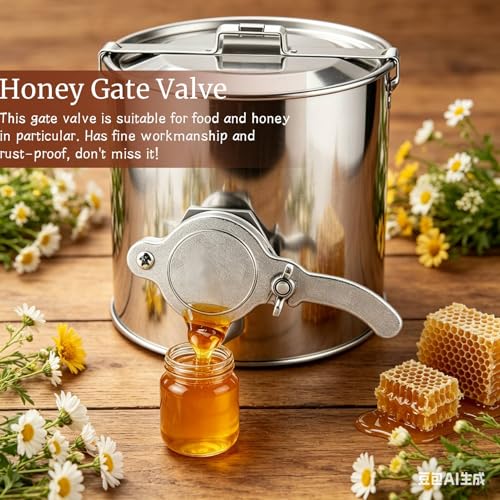 Honey Gate Valve Tap Stainless Stee Honey Gate Valve for 5 Bucket Beekeeping Tool Extractor Bottling Equipment