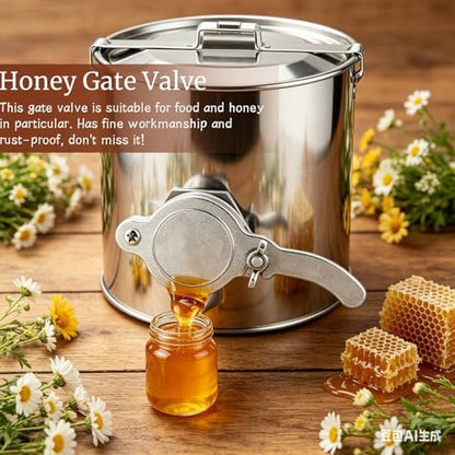 Honey Gate Valve Tap Stainless Stee Honey Gate Valve for 5 Bucket Beekeeping Tool Extractor Bottling Equipment
