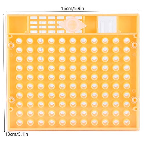 Queen Rearing System Kit | 110 Plastic Cell Cups Grafting - Innovative Design | Queen Cage & Breeding Box for Beekeeping/Apiary Management | Reusable Tools
