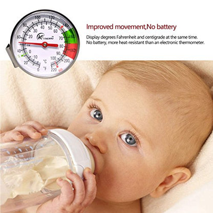 KT THERMO Instand Read 2-Inch Dial Thermometer(2 Pack),Best for The Coffee Drinks,Chocolate Milk Foam - size: 0~220℉(2Pack)
