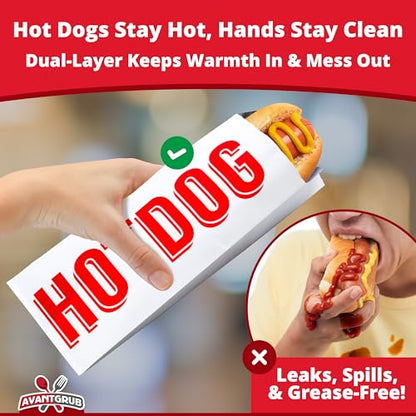 Grease-proof, Warming Foil Hotdog Wrapper Bags 75pk. Classic HotDog Bags in Aluminum Wrap, Keep Hot Dog Warm and Fresh. Super Durable Perfect Party Supplies for Carnival, Fundraiser, Concession Stand