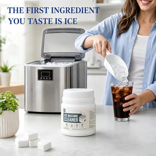 Ice Machine Cleaner Tablets Descaler, 24 Count Nickel Safe Ice Maker Cleaner Tablets, Compatible with Countertop, Nugget, Opal, Kitchenaid, GE Profile, Food-Grade Formula, Effective Descaling
