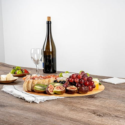 Cater Tek 13.8 Inch Charcuterie Boards, 10 Faux Wood Cheese Boards - Round, Stackable, Paper Cardboard Charcuterie Boards, Disposable, For Serving At Catered Events - Restaurantware - color: Natural, size: 13 3/4"