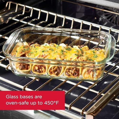 Rubbermaid Brilliance Glass Food Storage Containers, Assorted Sizes, Set of 9, BPA-Free, Leak-Proof, Clear - size: Assorted Sizes (18-Piece)