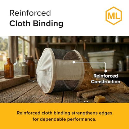 Mann Lake Alexander Veil, Cloth Binding Summer Bee Head Veil, Breathable Mesh Netting Cover, Hot Weather Beekeeping Headgear Protection for Cool, Comfortable, All Day Wear - style: String