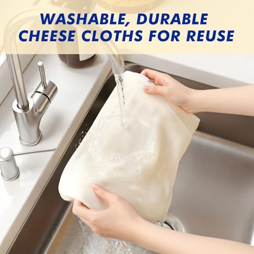 2 Yards Reusable Cheesecloth, Grade 100, Cheese Cloth for Straining Craft, 100% Cotton Unbleached Muslin Cloth Strainer for Cooking, Baking, Juicing, Cheese Making - size: 2 Pieces-36x36inch