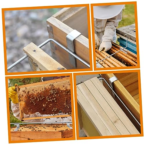 ibasenice 3pcs Beehive Frame Holder Stainless Steel Beekeeping Tool for Beekeepers