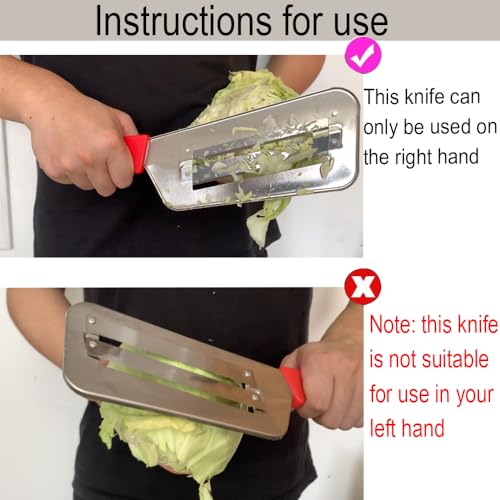 YukaBa Cabbage Kitchen Knife Slicer Chopper Shredder Sauerkraut Cutter Coleslaw Grater (Black) - color: Black