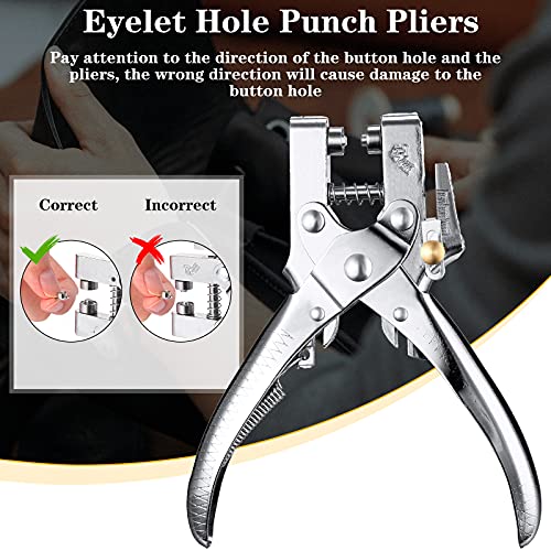 Honoson 3/16 Inch Grommet Tool Kit Eyelet Plier Set Hole Punch Grommet Hand Press Pliers with 200 Pieces of Eyelets for Shoes Clothes Bags(Gold, Silver, Grey, Copper) - color: Gold, Silver, Grey, Copper, size: 3/16 Inch