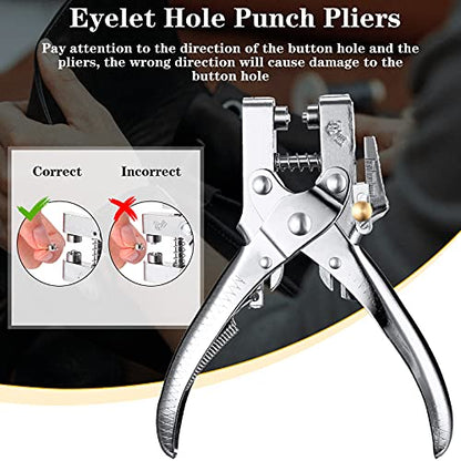 Honoson 3/16 Inch Grommet Tool Kit Eyelet Plier Set Hole Punch Grommet Hand Press Pliers with 200 Pieces of Eyelets for Shoes Clothes Bags(Gold, Silver, Grey, Copper) - color: Gold, Silver, Grey, Copper, size: 3/16 Inch