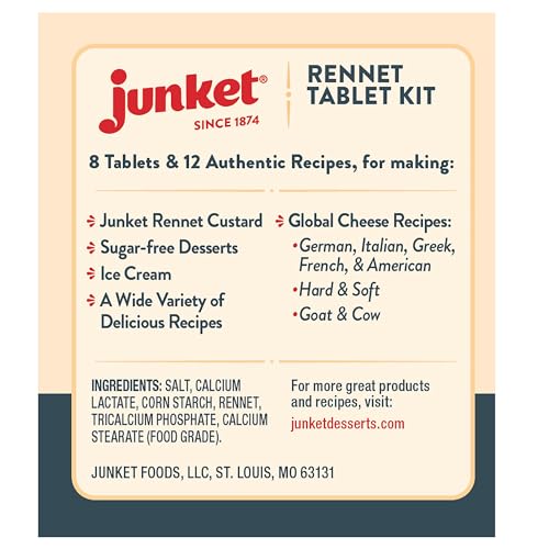Junket Rennet Tablets 0.23oz Box (8 Tablets) - size: 8 Count (Pack of 1)