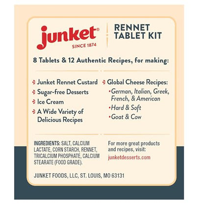 Junket Rennet Tablets 0.23oz Box (8 Tablets) - size: 8 Count (Pack of 1)